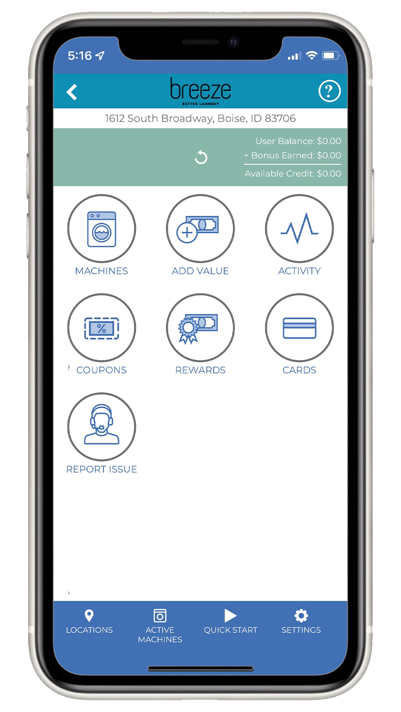 Laundry rewards program - the breeze club app